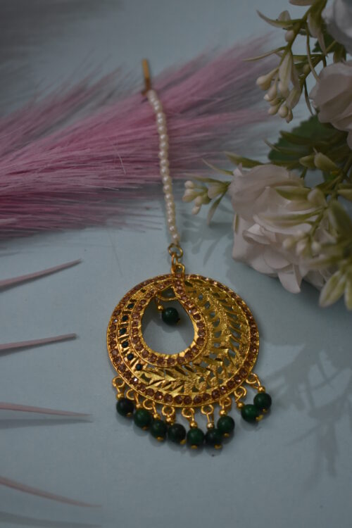 Gold Plated Beads Earrings Set