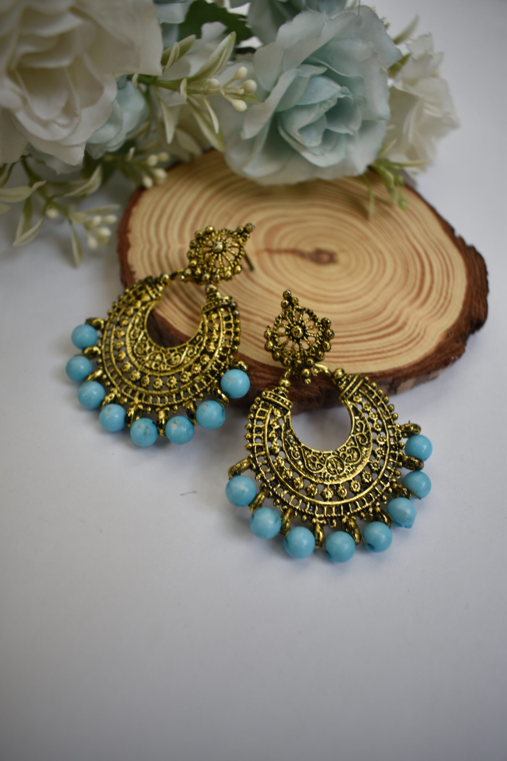 Oxidised Golden Shade Earrings