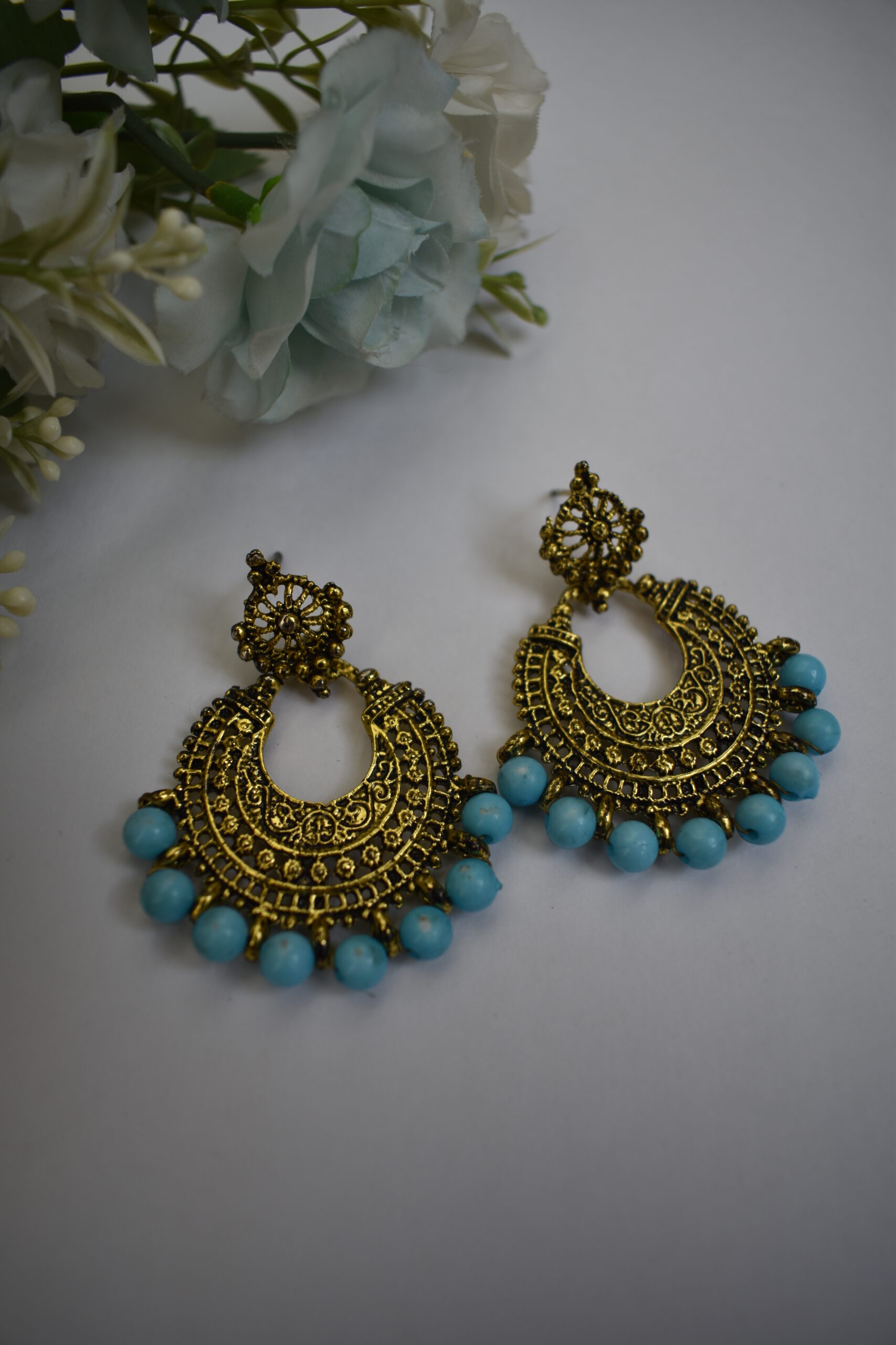 Oxidised Golden Shade Earrings