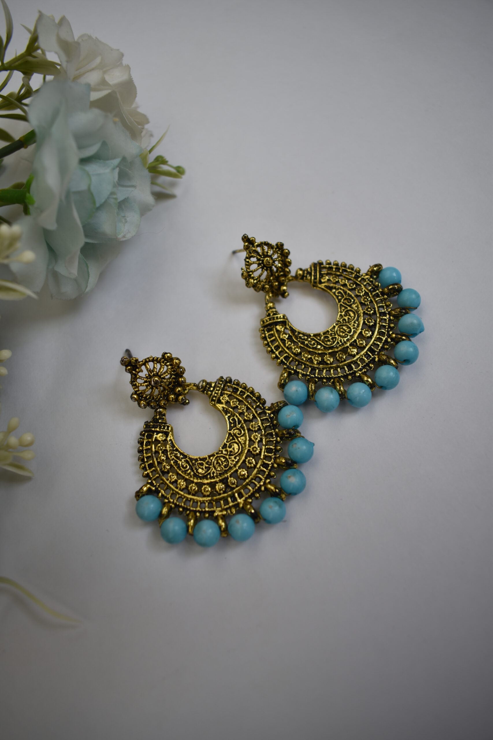 Oxidised Golden Shade Earrings