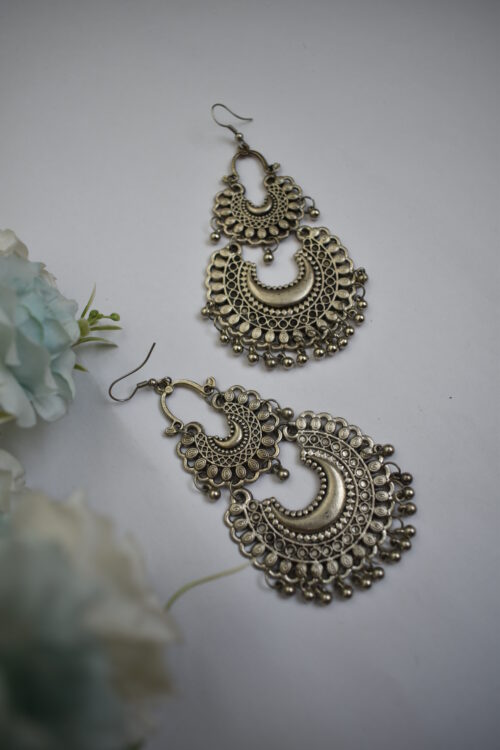 Oxidised Silver Plated Earrings