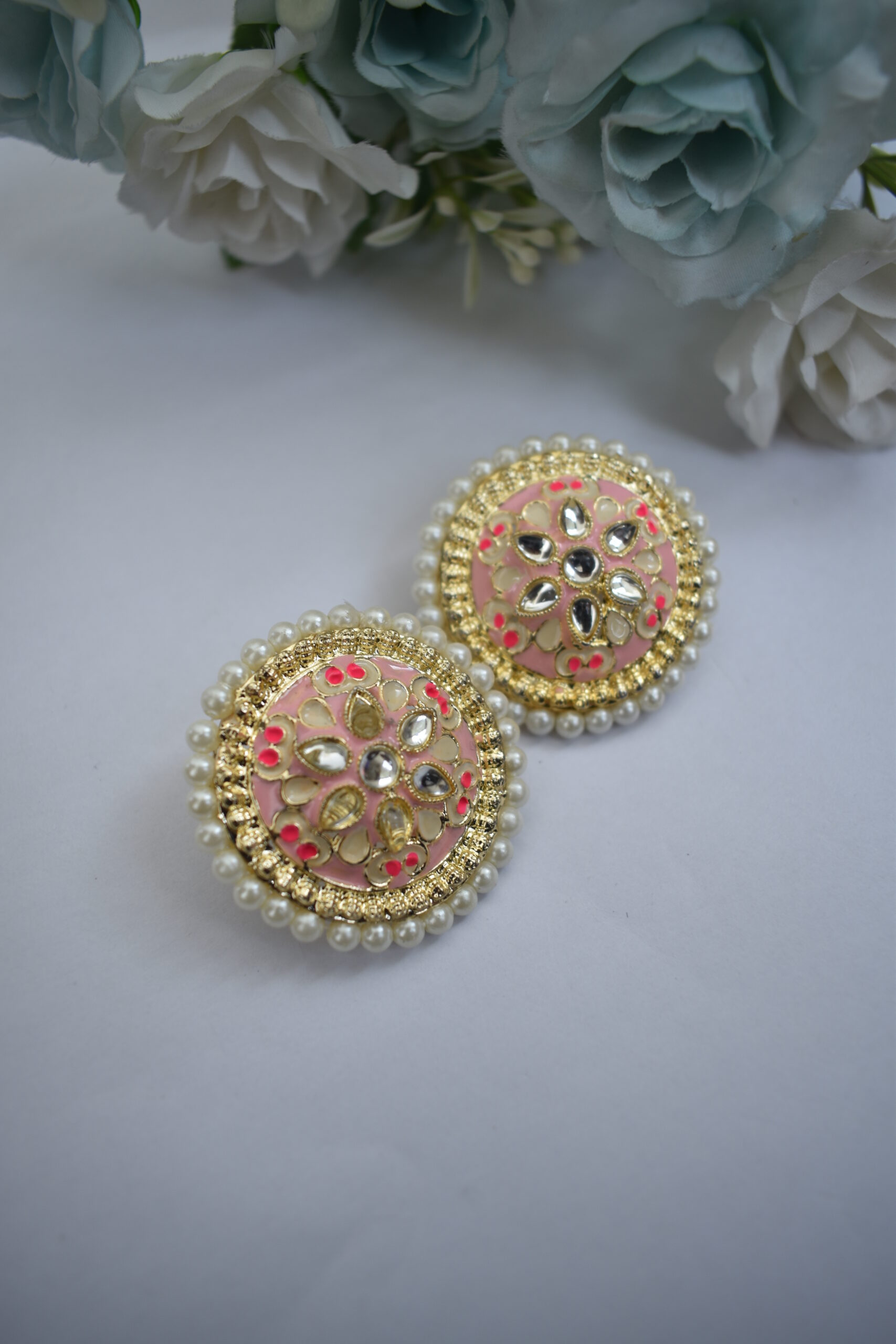 Pastel Kundan & Meenakari Choker With Earrings