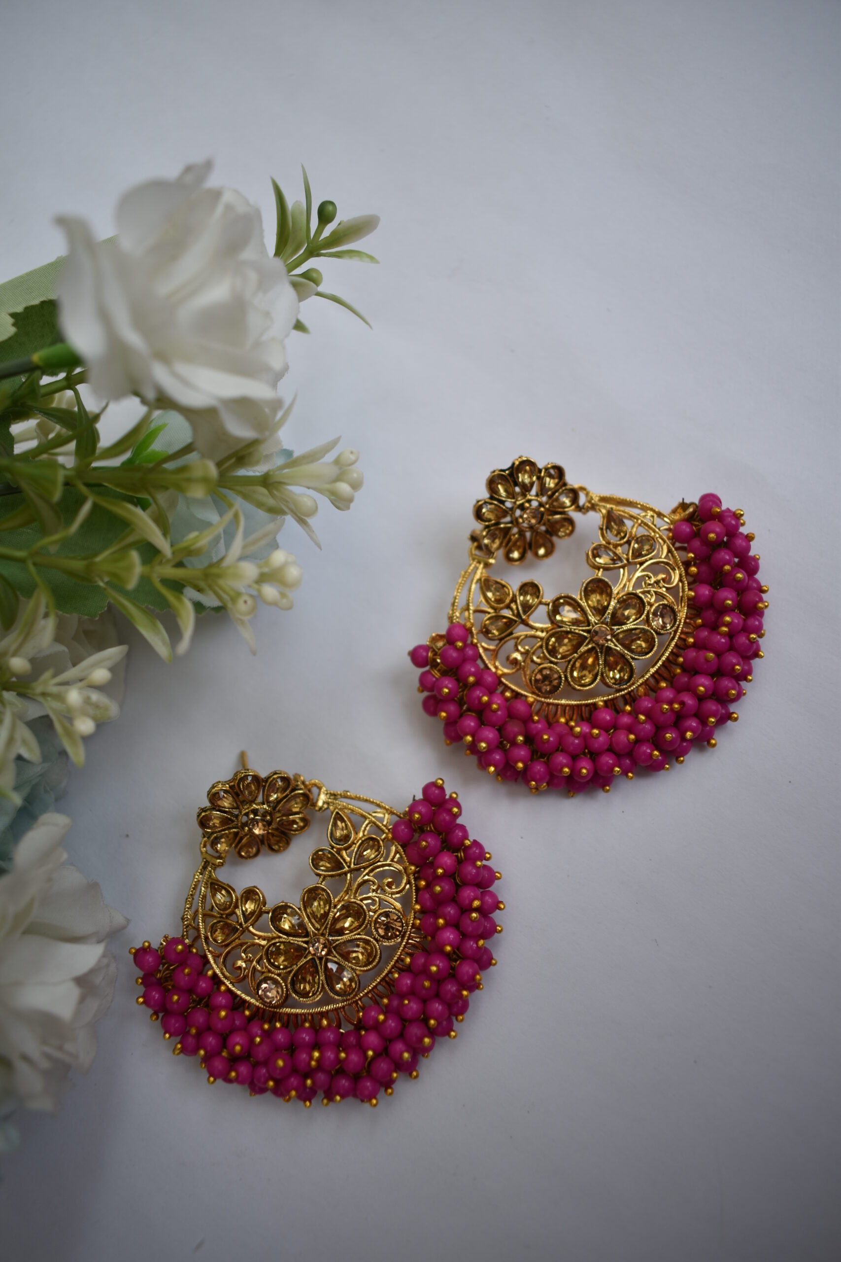 Maang Tikka With Drop Earrings