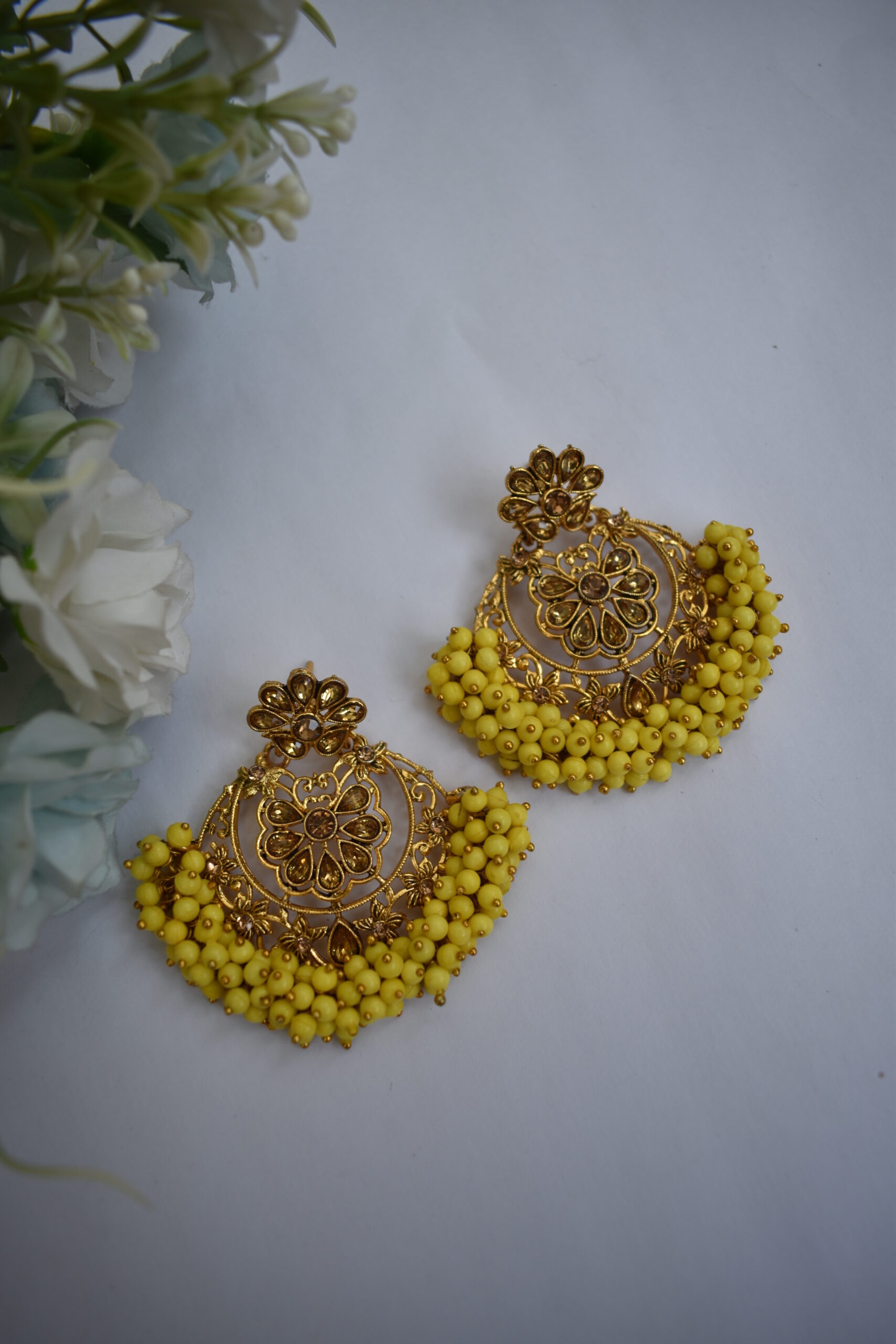 Maang Tikka With Drop Earrings