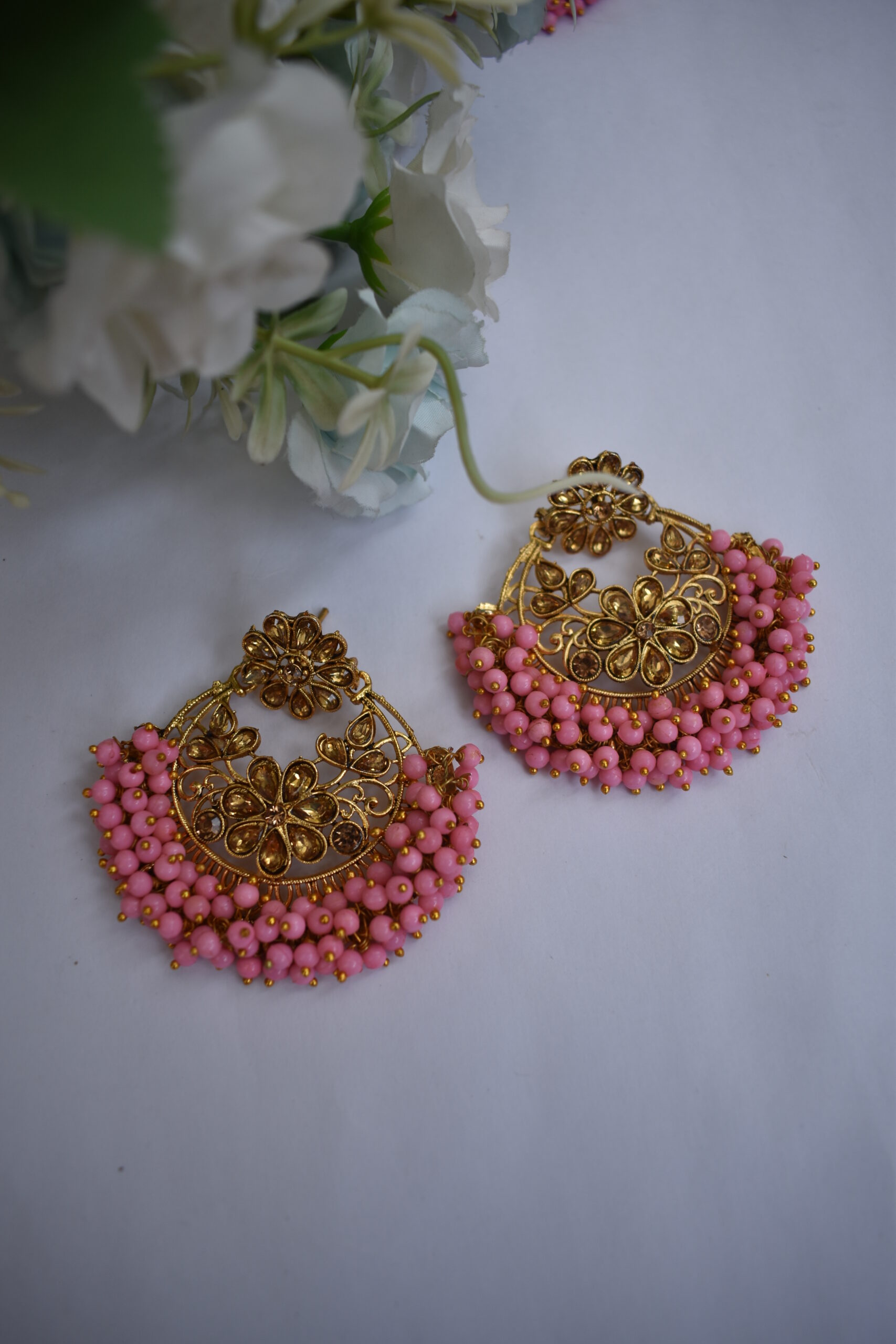 Maang Tikka With Drop Earrings