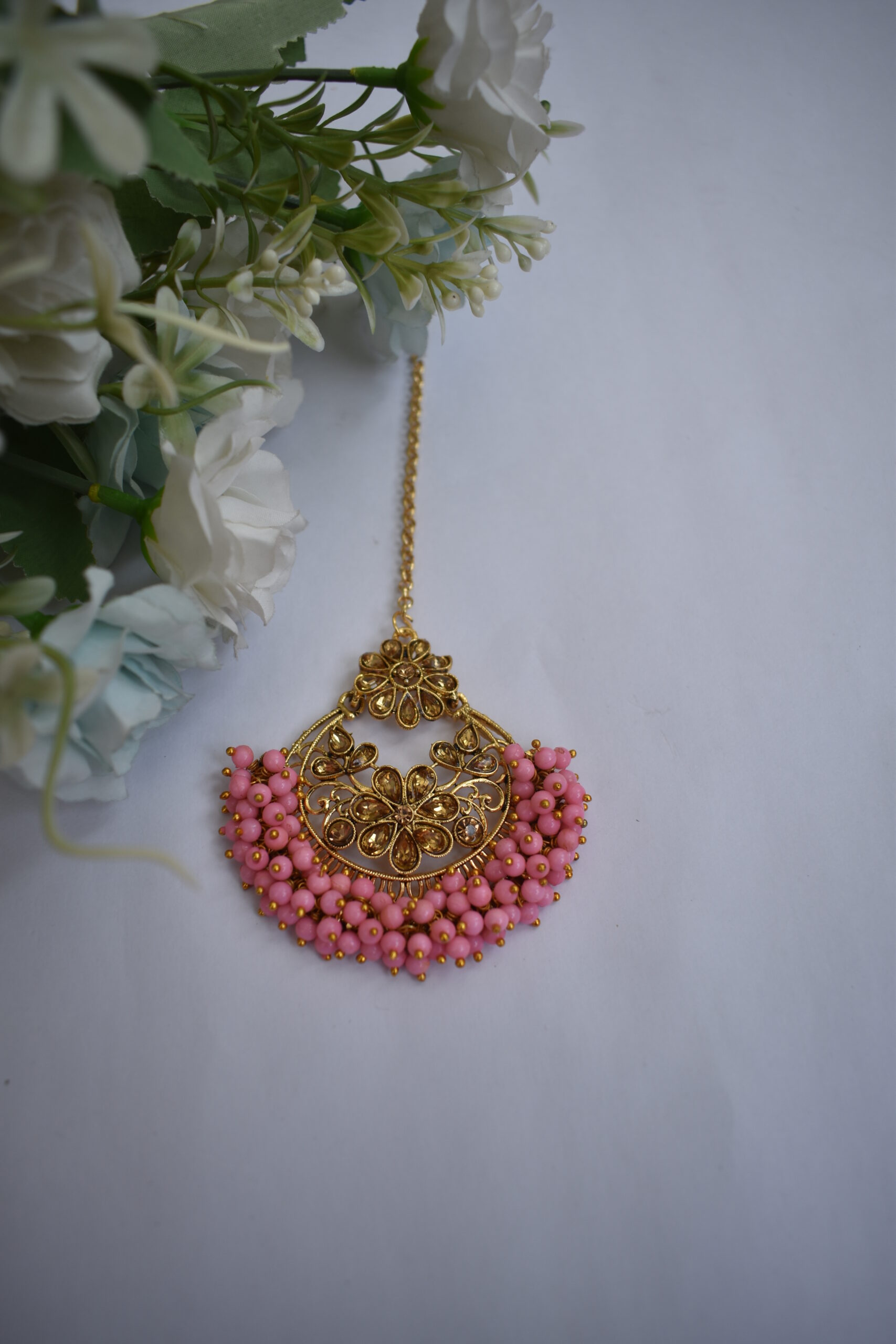 Maang Tikka With Drop Earrings