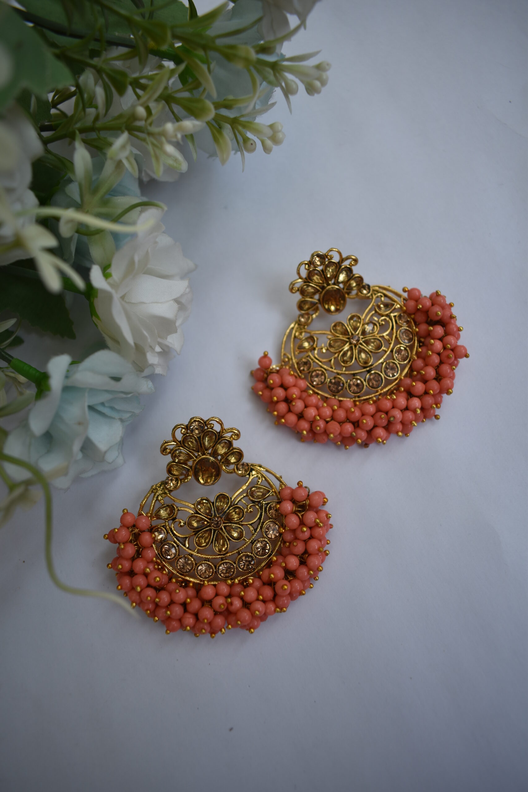 Maang Tikka With Drop Earrings