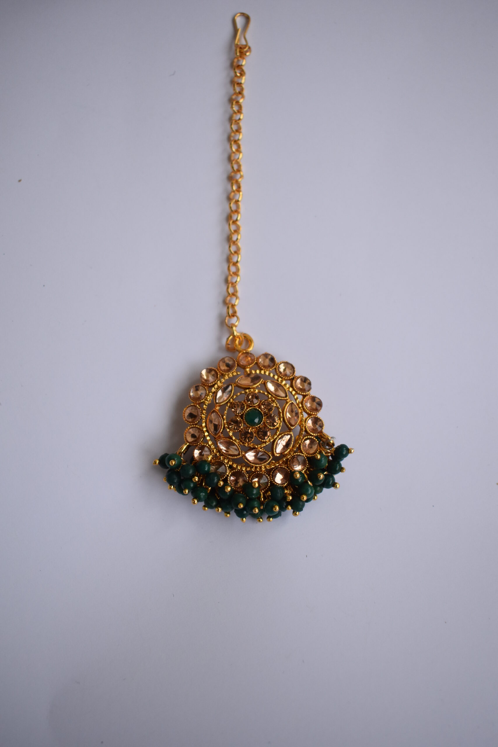 Golden Pearl Studded Necklace Set