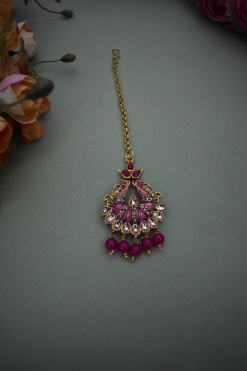 Gold Plated Kundan Pearl Earrings Set