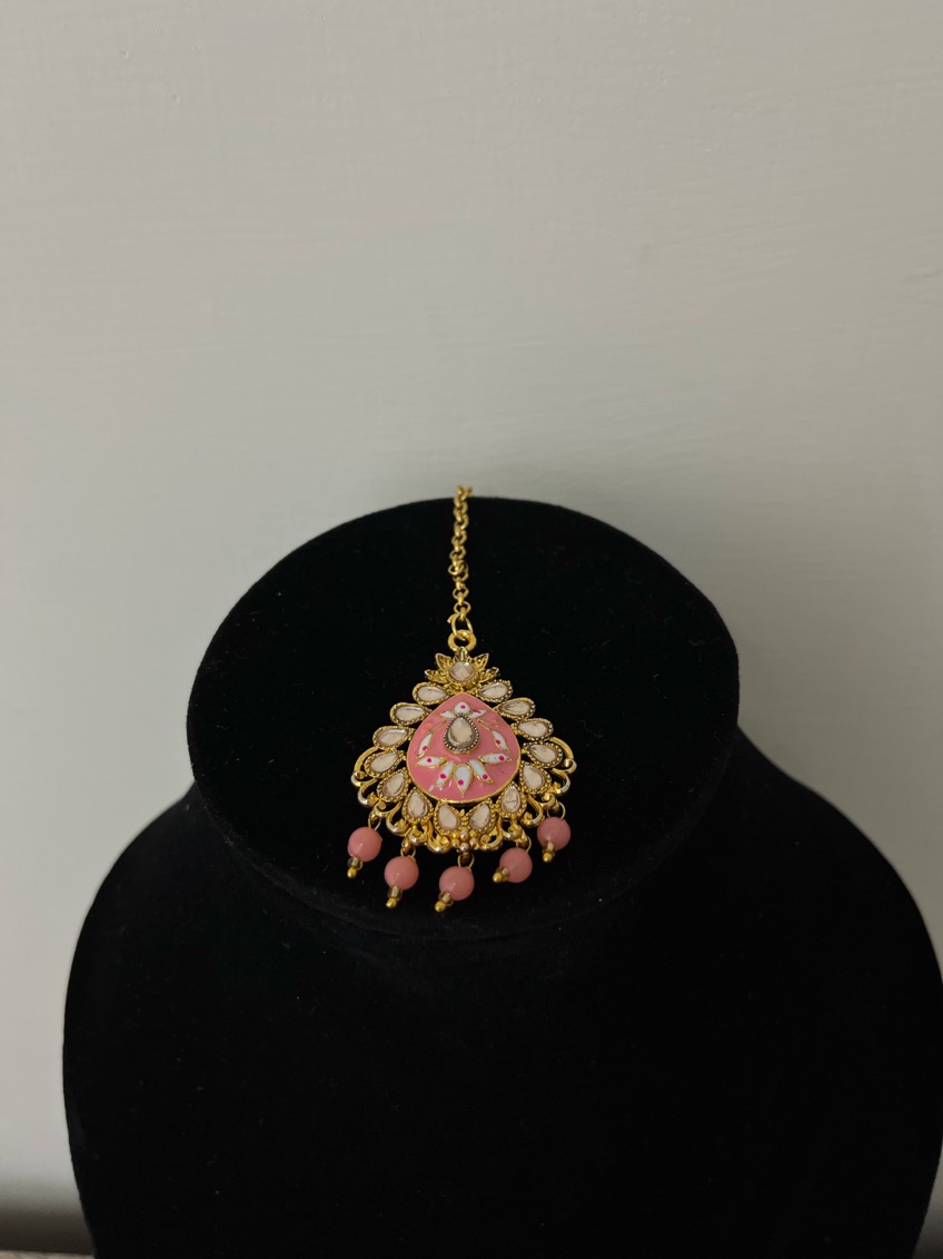 Gold Plated Meenakari Beads Jhumka Earrings Set
