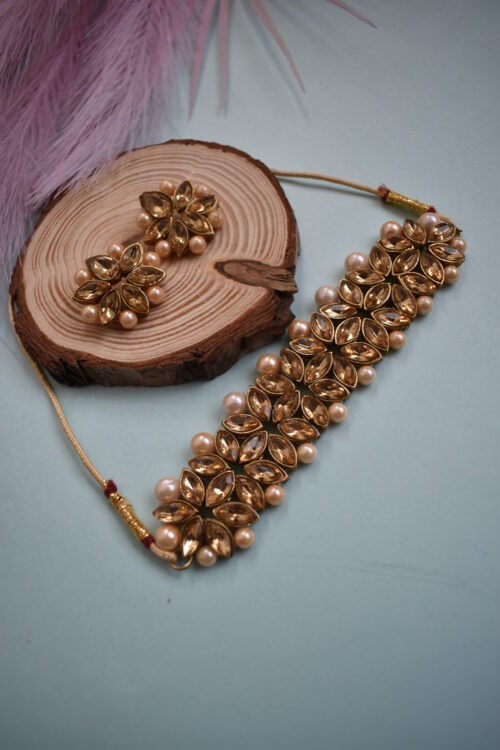 Crystal Choker With Earrings