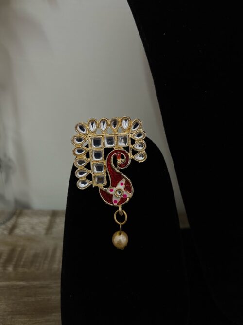 Peacock Design Kundan Studded Long Necklace Set