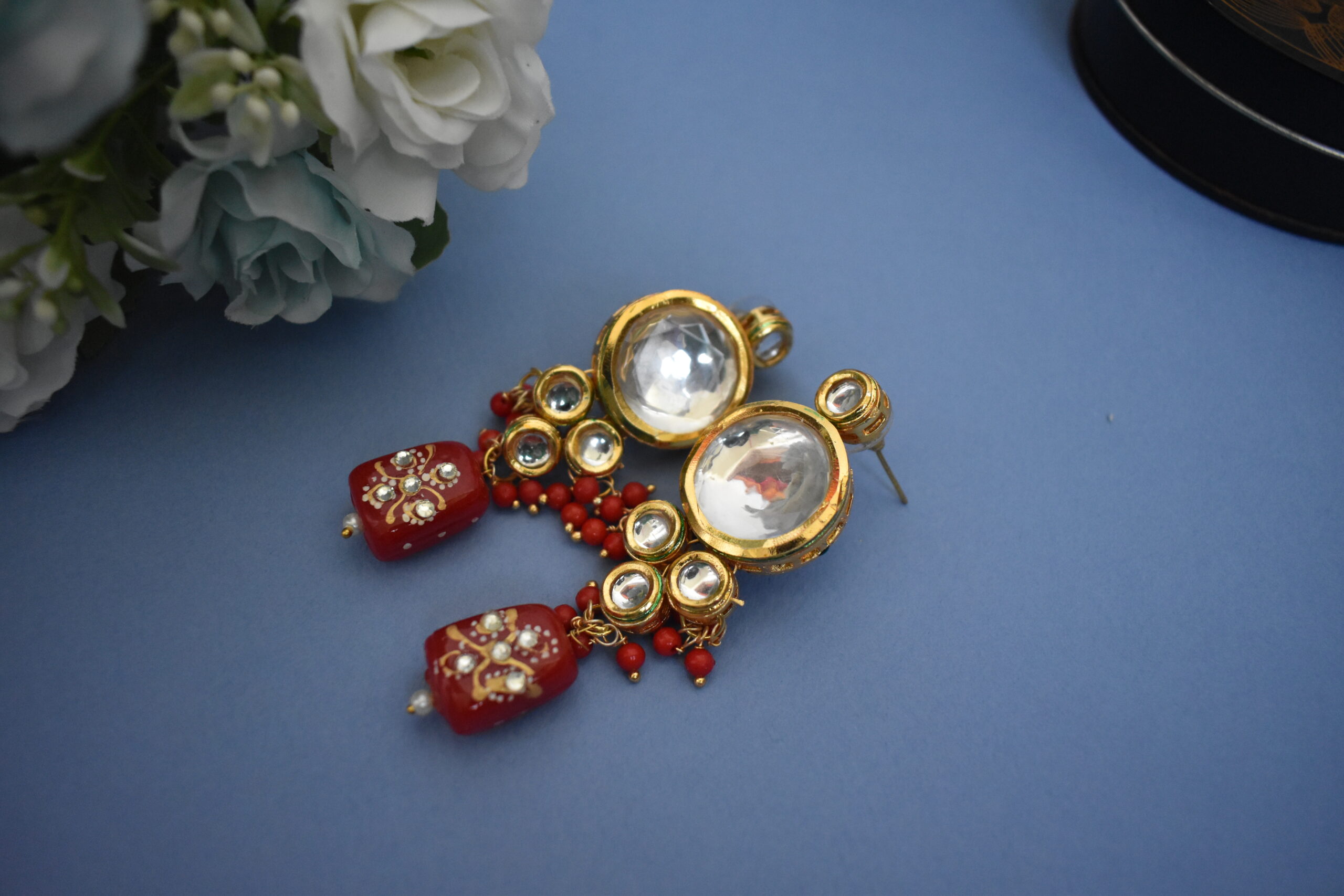 Indian Traditional Kundan And Meenakari Long Necklace Set