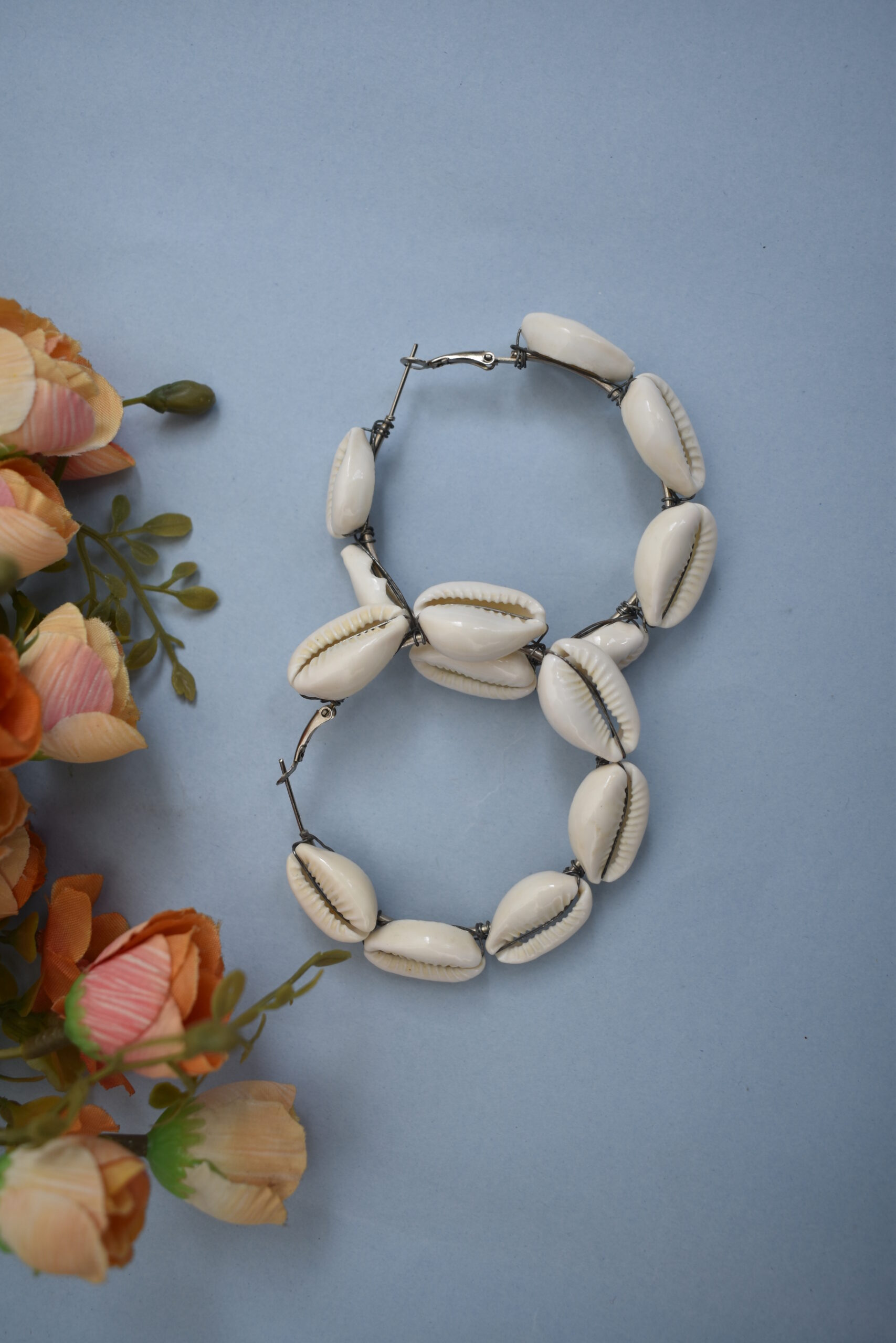 Beautiful White Sea Shell Earrings