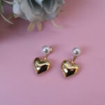 Classic Love Pearl Heart Earrings