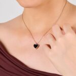 Chic Golden Heart Statement Chain Necklace