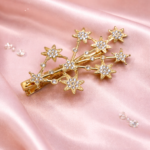Golden Star Crystal Hair Pin Clip Pack of 2 Clips